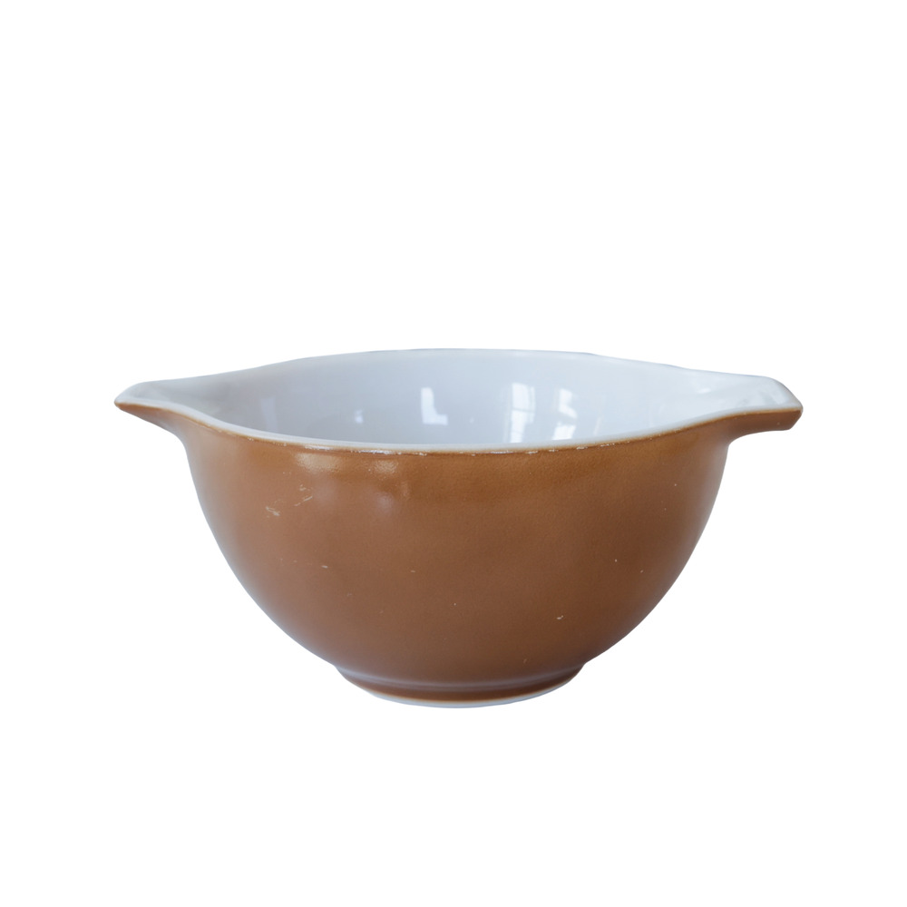 Vintage Pyrex Solid Brown Cinderella Mixing Bowl 441 Town and Country Retro MCM